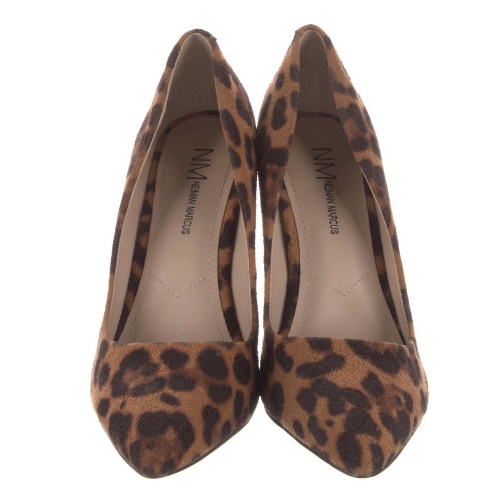 ON-TREND Designer Neiman Marcus Suede Animal Print Pumps. Perfect for many uses!